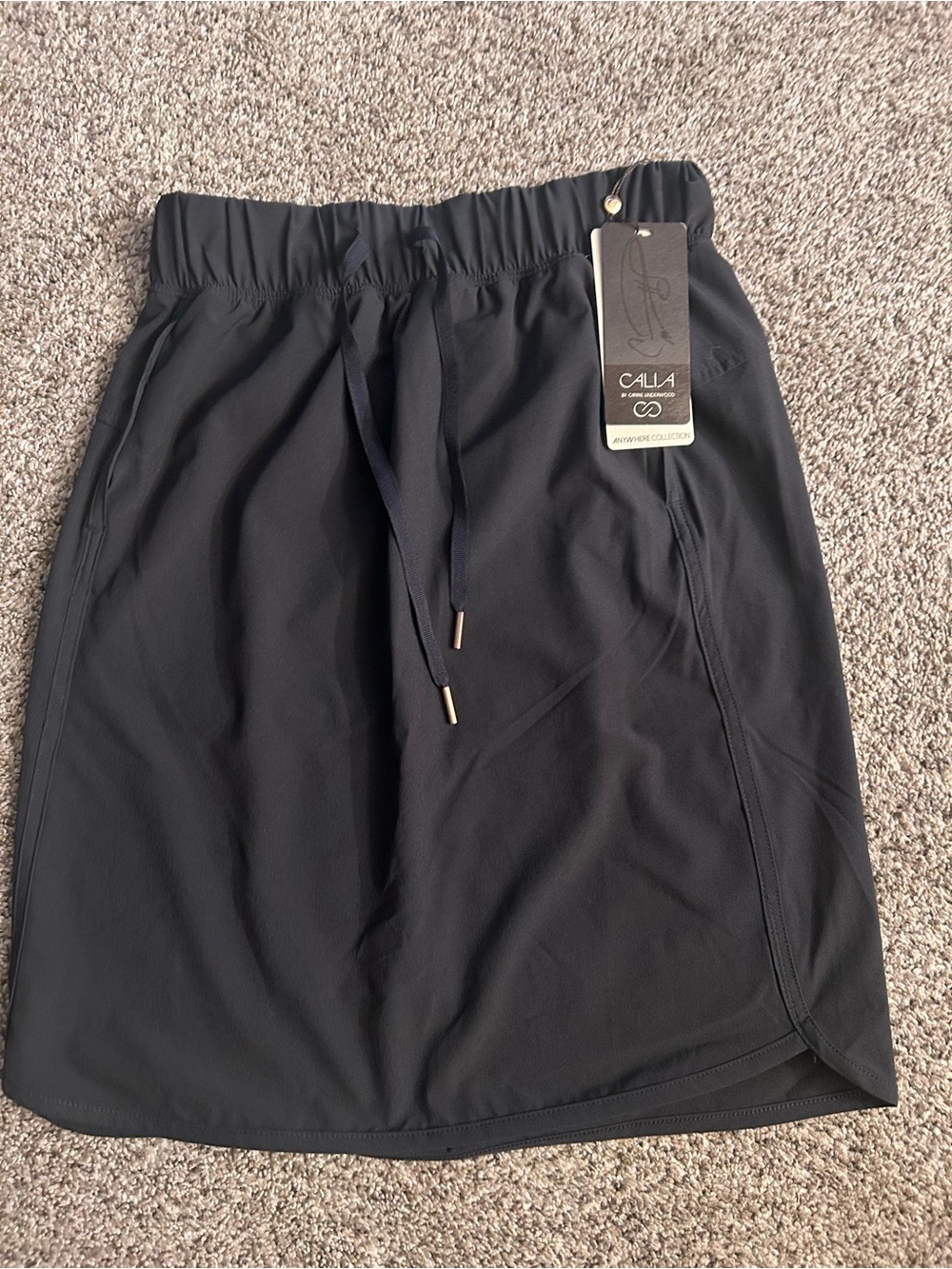 CALIA by Carrie Underwood Black Athletic Skort with Drawcord